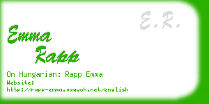 emma rapp business card